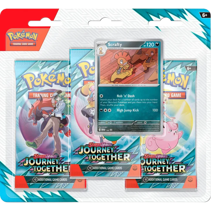 PokemonTCG Scarlet Violet JourneyTogether 3 PackBlister Scrafty